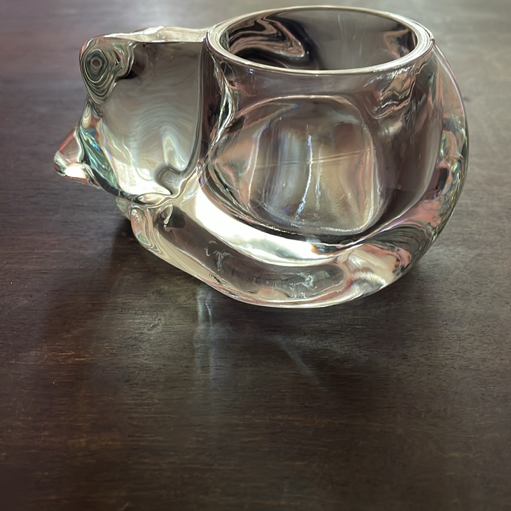 SALE! 💕🕯️Glass Cat Candle Holder🕯️💕